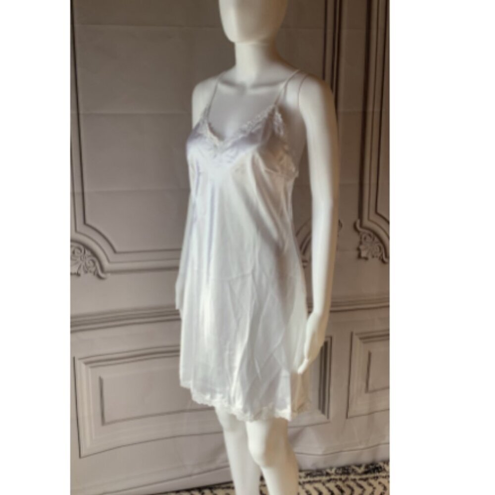 Boselli Italian Lingerie White Night Gown/ Slip Dress NWT